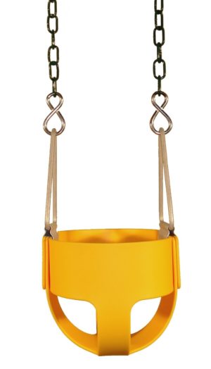 PLASTIC FULL/ INFANT SWING SEAT WITH PAINT COATED CHAINS SET